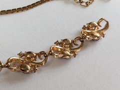 Alfred Philippe Trifari 1940’s Pat Pending Ruby & Clear 3 Piece Necklace Set