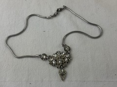 Vintage 1950s or 1960s Signed Hollycraft Rhinestone Necklace choker