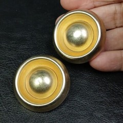 Vintage ERWIN PEARL Clip-on Earrings Gold Tone. 12-649