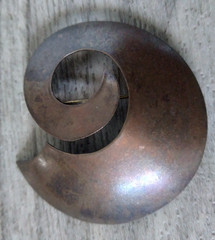 Metal Swirl Brass Brooch Vintage 2in