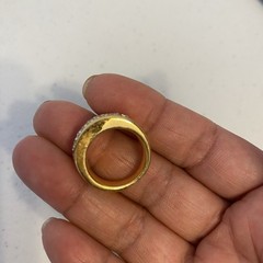 Vintage Unbranded Ring Elizabeth Taylor Inspired GoldTone Crystal Cocktail Party