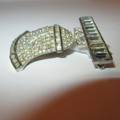 VTG 1930’s Lester Gaba Coro Designer RhineStone Patriotic Liberty Bell Brooch