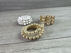 Vintage Unbranded Lot Of 3 Vintage Faux Pearls Bracelets