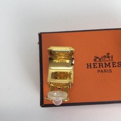 Hermes Vintage Cloisonne’ Luxury Enamel Floral Clip On Earrings in original box