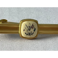 VTG Nautical Crest Tie Clip Hold Tone Anchor Crest Flags