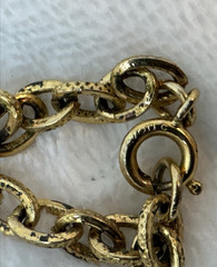 VTG brutalist chunky chain glass 70s 80s gold Necklaces STACK Lot -1 signed Avon