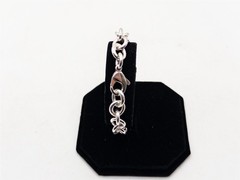 Estate $600 10mm O LINK Sterling Silver 7.5″ Bracelet for CHARMS or AS IS 30g