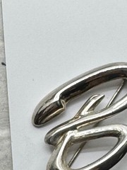 Letter B Sterling Silver Vintage 925 Initial Pin Brooch Thailand 6 grams