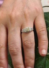 Vintage 18k White Gold Engagement Ring 1.03ct. Natural Old Euro Cut Diamond