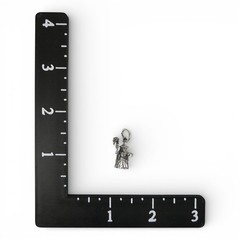 Sterling Silver Oz Wicked Witch w/ Broom Charm for Bracelet Vintage