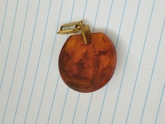 NATURAL OLD pressed ANTIQUE BALTIC AMBER BRACELET. Pendant