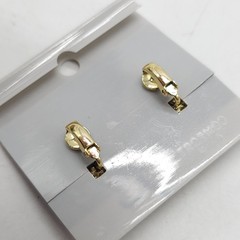 Vintage Gold-Tone Cameo Clip-On Earrings With Comfort Fit Backing .5 Inches