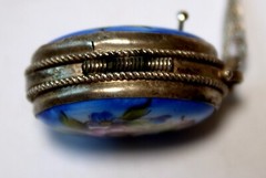 Vintage Enamel Hand Painted Russia Finift Jewelry Necklace-Locket 4 Variation#79