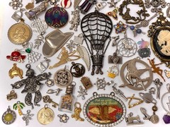 Lot Vtg & Modern Fun Novelty Pendant Findings Charms Jewelry Making Art
