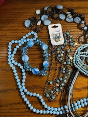 Lot of Light-Blue Themed Costume Jewelry