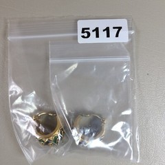 Jomaz Gold Tone Earrings Green Black Enamel