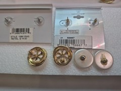 vintage pierced earrings lot