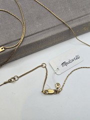 Madewell Sliding Ring Bolo Necklace Western Gold Rope Lariat 40″ Glam 70s