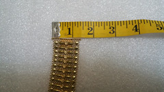 Vintage Italian Mesh Bracelet 18k Gold Charm Wide Yellow Woven Men Women Old