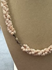 Petite Sea Shell Snail Shell Strung Necklace Vintage Costume Jewelry Beachy Luau