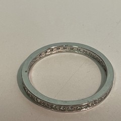 925 Sterling Silver Cz Eternity Band size 11.25