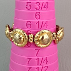 Vintage Monet Bracelet Round Linked Gold Tone 6.75″