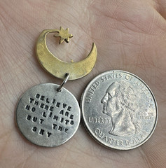 KCB Pendant Charm Sterling Cervantes “Believe There Are No Limits But The Sky”