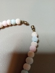 Vintage Pumice Beaded Necklace Multi-Color Candy Pastel Heavy Chunky 1970s