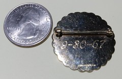 Vintage LaMode Karate Clad Initials BWE Brooch Pin