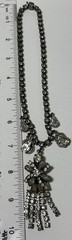 VTG Art Deco Clear Rhinestone Choker Necklace in Silver Tone Prong Settings