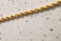 18KT GOLD PLATED ROPE CHAIN 18″ long