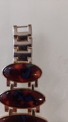 Xavier Retro Ladies Wrist Watch Faux Totoiseshell Bracelet Gold Tone 7.25″ Runs