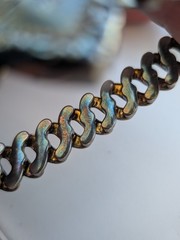VTG WWII 1940s LaMode Sweetheart Heart Expansion Bracelet Precious Metal Petina