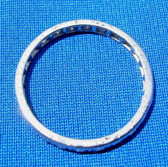 Original EARTH MINED DIAMOND Eternity DECO Band SOLID PLATINUM Anniversary RING