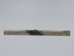 925 Tie Clip 2.5in Sterling Silver 8g Two Tone Gray Engine Turn Chain Bar Estate