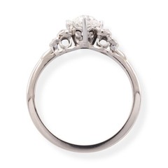 THAT GATSBY SPARKLE 1920s 18K White Gold Platinum Old European Cut Diamond Ring