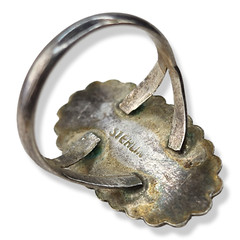 Vintage Southwestern Sterling Silver 925 Turquoise Ring Size 6