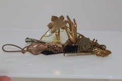 Lovely Vintage Maximal Art Brooch whimsical