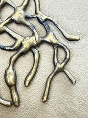 Mid Century Modern Modernist BRUTALIST Brass Bronze Abstract Pendant