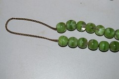 Vintage-now lot of 5 glass plastic metal bead bracelets long one is prayer beads