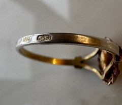 Soviet Women’s Ring Silver 875 Vintage USSR Size 7.5 / 17.75