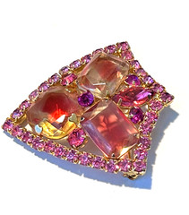 Juliana D&E Watermelon ?? Brooch PIN 2 1/4 by 2 “. Really Lovely estate piece!
