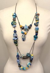 One of A Kind Chloé Paris Signed Runway Ceramic Art Statement Necklace