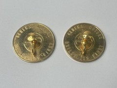 Vintage 1908/54 General Motors Chevy 50 Million Cars Built Metal Token Cufflinks