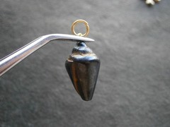 Unusual Carved Shell Unknown Material Lightweight Amulet Vtg Charm Pendant 1.7g