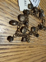 Vintage Three Ladies Roxsann Charm Bracelet Bronze Color 2 Strand Von Maur NWT
