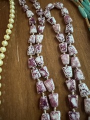 VINTAGE JEWELRY LOT Of 8 Very Long Beaded Necklaces, Glass Metal Plastic 46”-60”
