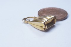 VINTAGE ENGLISH 9K GOLD PURSE / HANDBAG GOOD QUALITY CHARM c1953