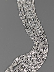 Vintage Silver Tone 7 Chain Choker Necklace Byzantine Classic MCM 15.5 in