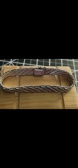 Woman’s Vintage Sterling Silver Mesh Bangle Bracelet TJ19 Mex 925, 7.5” 23 G